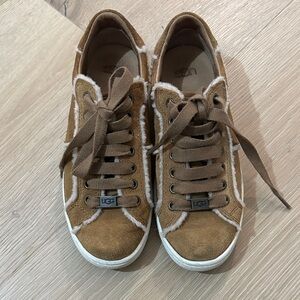 UGG Women's Brown Suede Lace-Up Sneakers